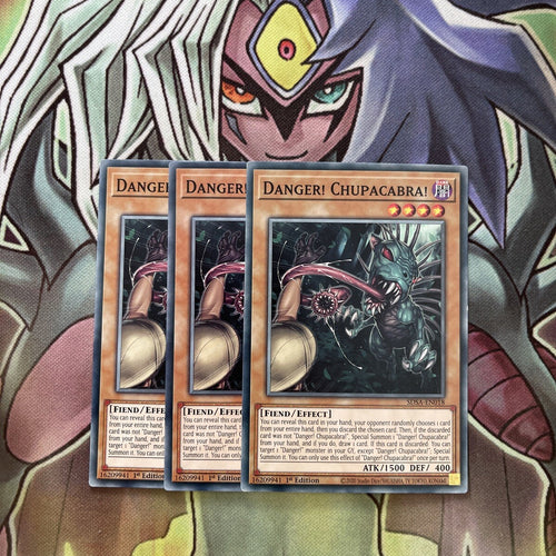 SDSA-EN018 x3 Danger! Chupacabra! Common Excellent Condition Yugioh