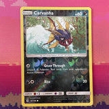 Pokemon Card Carvanha Sun & Moon Reverse Holo 81/149 Near Mint