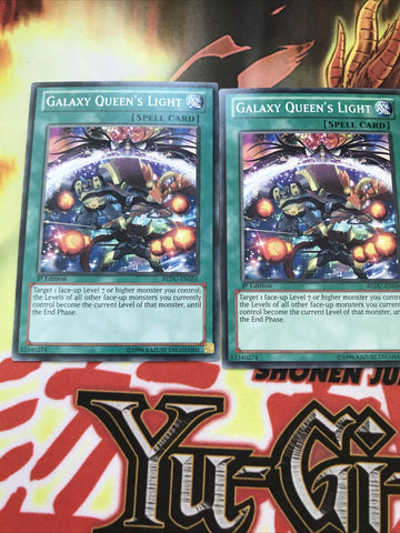 REDU-EN056 Yugioh 3x Galaxy Queen's Light 1st Edition (NM) (back)