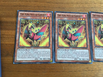 LTGY-EN034 x3 Fire King Avatar Garunix Yugioh Playset (back)