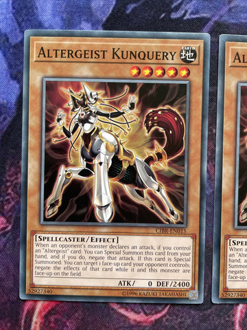 CIBR-EN015 x3 Altergeist Kunquery Common 1st Edition Mint Yugioh! Card (back)