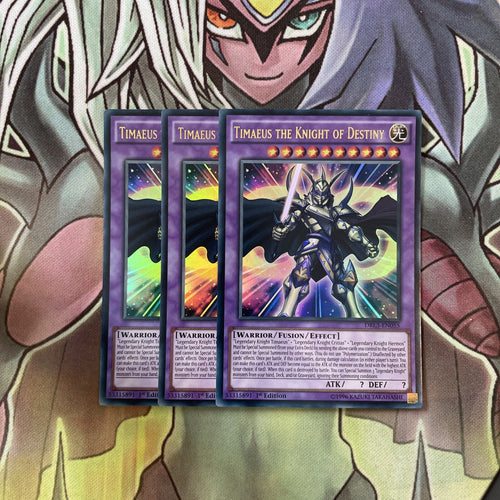DRL3-EN055 x3 Timaeus the Knight of Destiny Ultra Excellent Condition Yugioh