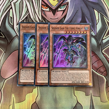 ROTD-EN004 x3 Soldier Gaia The Fierce Knight Super Excellent Condition Yugioh