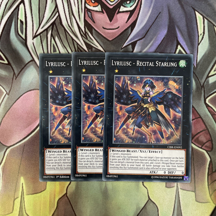 CIBR-EN092 x3 Lyrilusc - Recital Starling Common Excellent Condition Yugioh