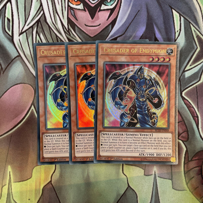 BLLR-EN048 x3 Crusader of Endymion Ultra Rare Excellent Condition Yugioh