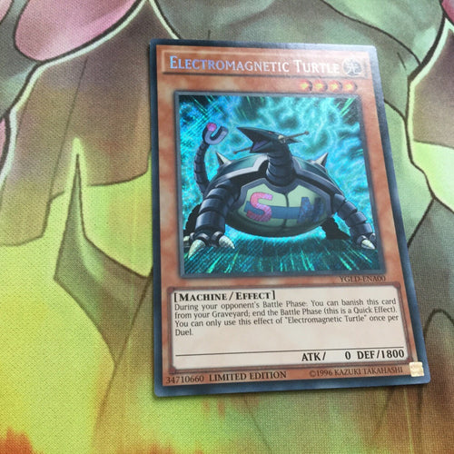 YGLD-ENA00 Yugioh CARD ELECTROMAGNETIC TURTLE SECRET RARE MINT