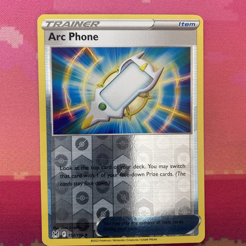 Pokemon Card Arc Phone Lost Origin Reverse Holo 152/196 Near Mint