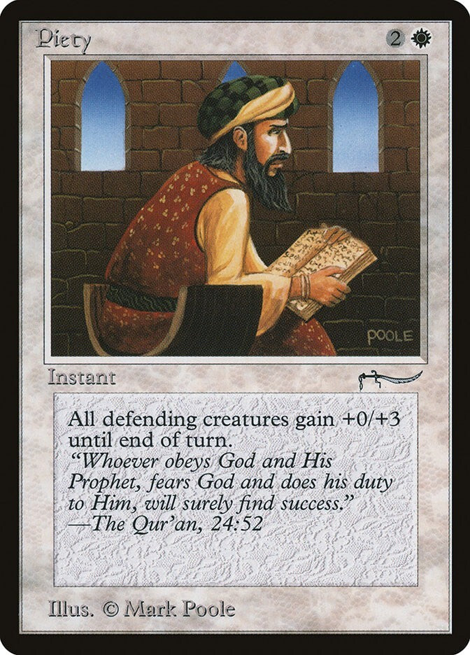 Piety - Arabians Nights Excellent Magic MTG