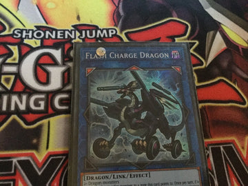 BLRR-EN045 Yugioh Flash Charge Dragon Secret Rare 1st Edition Trading Card (back)