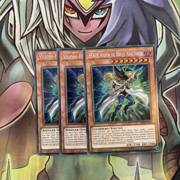 BLLR-EN026 x3 Vision HERO Witch Raider Foreign Secret Excellent Condition Yugioh