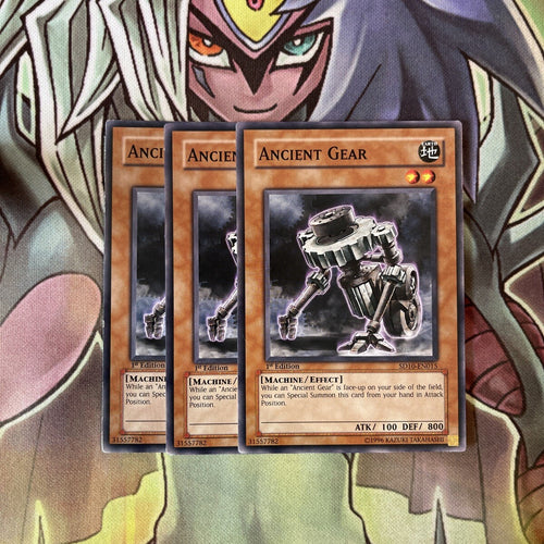 SD10-EN015 x3 Ancient Gear Common Excellent Condition Yugioh