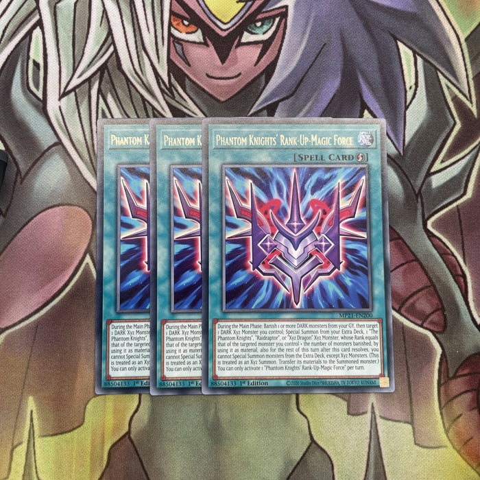 MP21-EN200 x3 Phantom Knights Rank-Up-Magic Force Rare Excellent Conditon Yugioh