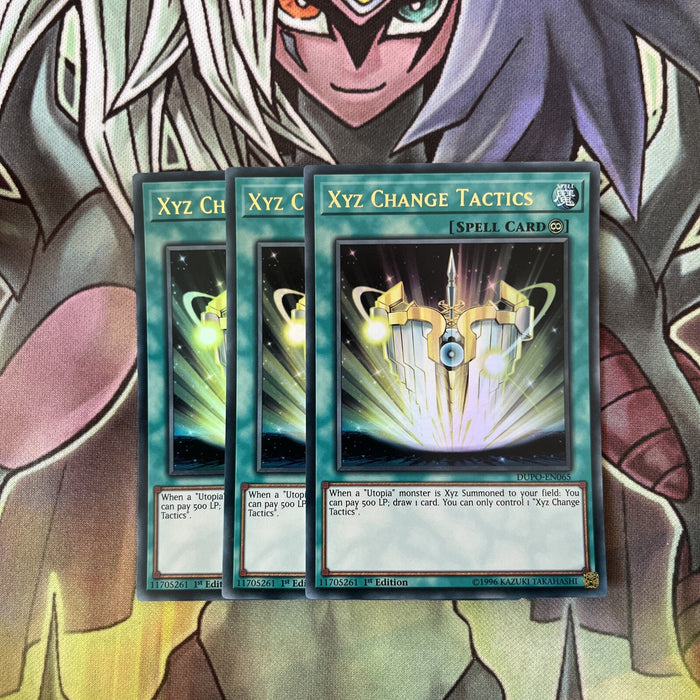DUPO-EN065 x3 Xyz Change Tactics Ultra Rare Excellent Condition Yugioh