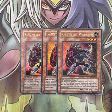 DP09-EN013 x3 Gauntlet Warrior Ultra Rare Excellent Condition Yugioh
