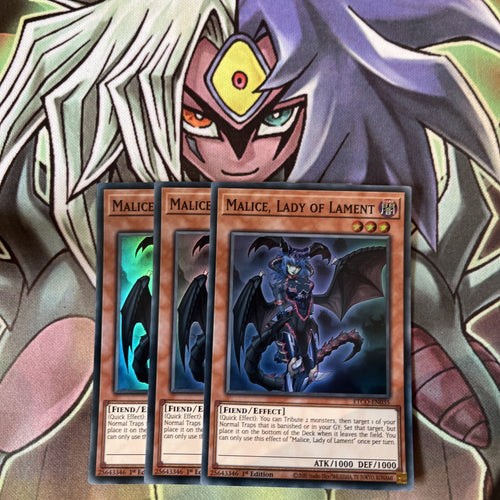 ETCO-EN035 x3 Malice, Lady of Lament Super Rare Excellent Condition Yugioh