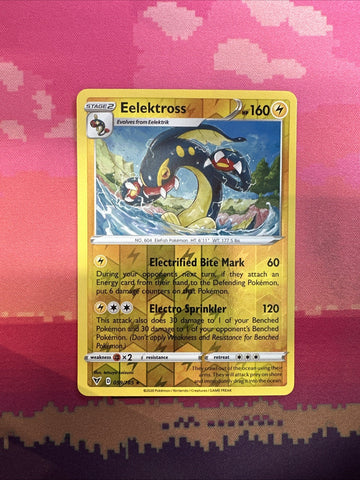 Pokemon Card Eelektross Vivid Voltage Reverse Holo Rare 059/185 NM