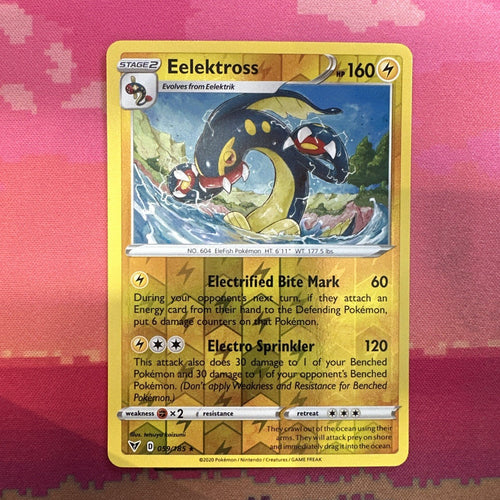 Pokemon Card Eelektross Vivid Voltage Reverse Holo Rare 059/185 NM