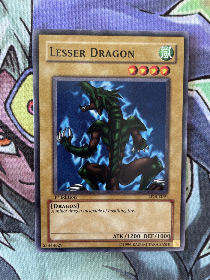 LOB-E091 Lesser Dragon Common 1st Edition Near Mint Yugioh Card