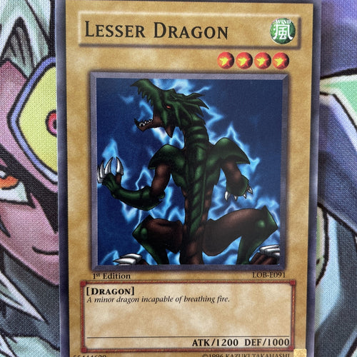 LOB-E091 Lesser Dragon Common 1st Edition Near Mint Yugioh Card