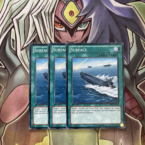 SDRE-EN028 x3 Surface Common Excellent Condition Yugioh