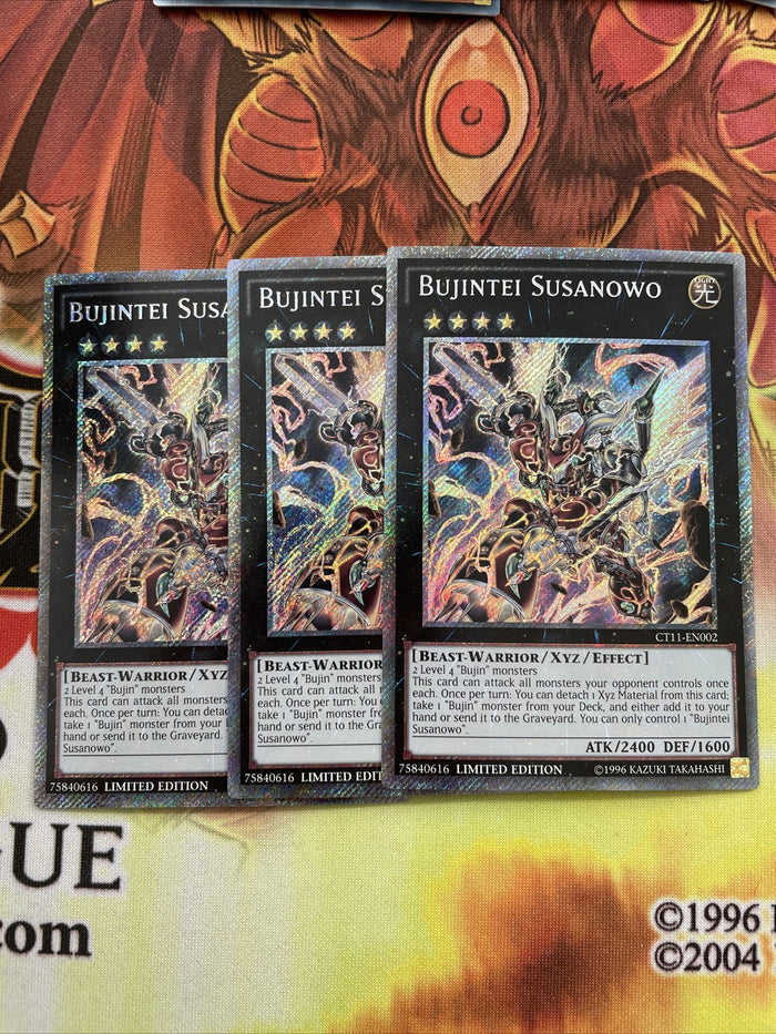 CT11-EN002 x3 BUJINTEI SUSANOWO YUGIOH CARDS