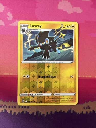 Pokemon Card Luxray Fusion Strike Reverse Holo Rare 093/264 NM