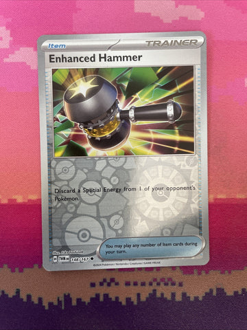 Pokemon Card Enhanced Hammer Twilight Masquerade Reverse Holo 148/167 NM
