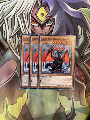 SDAZ-EN005 x3 Albion the Shrouded Dragon Common Excellent Condition Yugioh