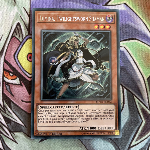 MP18-EN052 Lumina, Twilightsworn Shaman Secret Rare 1st Edition NM Yugioh Card
