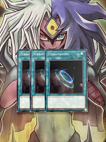 SDPL-EN030 x3 Terraforming Common Excellent Condition Yugioh
