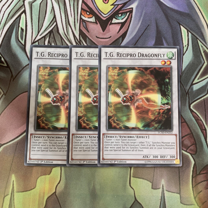 LC5D-EN212 x3 T.G. Recipro Dragonfly Common Excellent Condition Yugioh