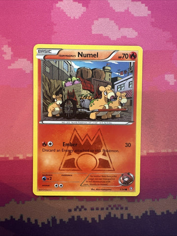 Pokemon Card Team Magma's Numel Double Crisis Common 1/34 Near Mint