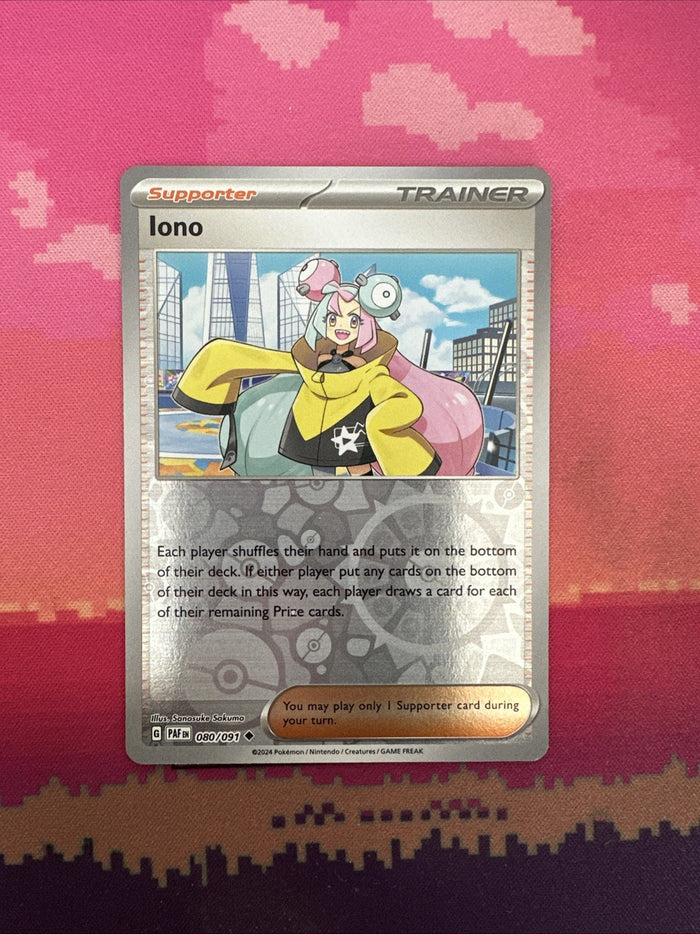 Pokemon Card Iono Paldea Evolved Reverse Holo 080/091 Near Mint