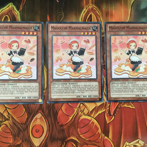 ABYR-EN026 3 x Madolche Marmalmaide Common YuGiOh Card 1st Edition Playset (NM)
