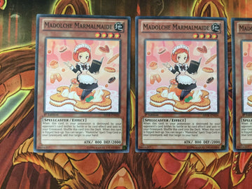 ABYR-EN026 3 x Madolche Marmalmaide Common YuGiOh Card 1st Edition Playset (NM) (back)