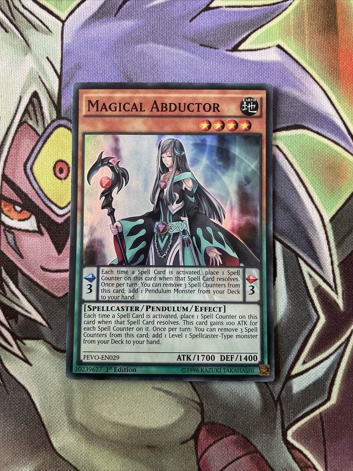 PEVO-EN029 Magical Abductor Super Rare 1st Edition NM Yugioh Card