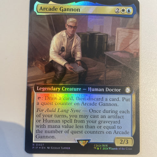 Arcade Gannon FOIL BORDERLESS - Fallout Excellent Magic MTG