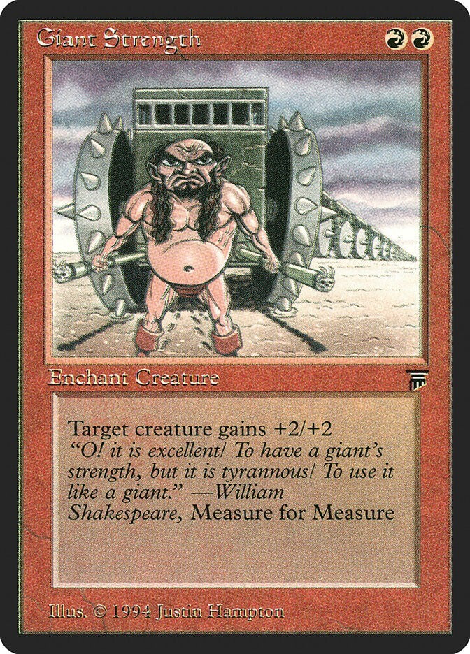 Giant Strength - Legends Excellent Magic MTG