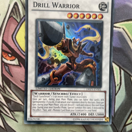 DREV-ENSE1 Drill Warrior Super Rare Unlim Edition NM Yugioh Card