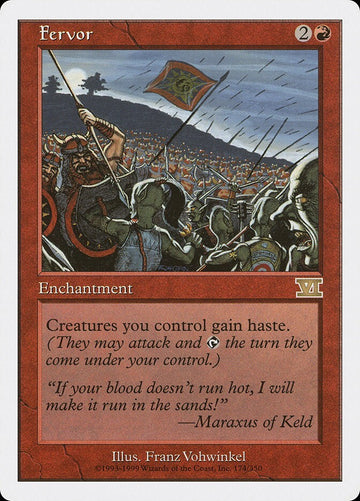 Fervor - Sixth Edition Rare Excellent Magic MTG