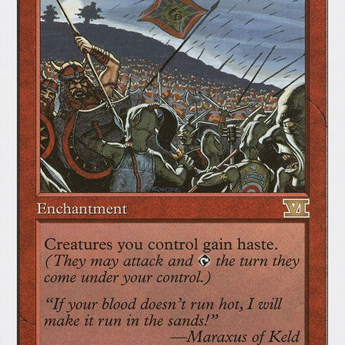 Fervor - Sixth Edition Rare Excellent Magic MTG