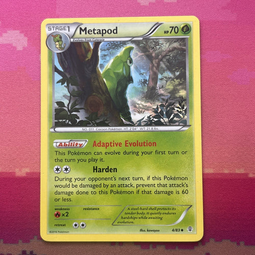 Pokemon Card Metapod Generations Uncommon 4/83 Near Mint