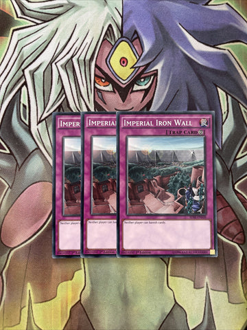 SDSE-EN038 x3 Imperial Iron Wall Common Excellent Condition Yugioh