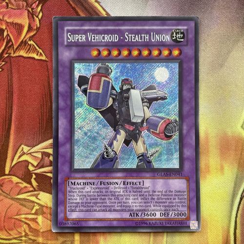 Glas-en041 Super Vehicroid Stealth Union Secret Rare Yugioh Card