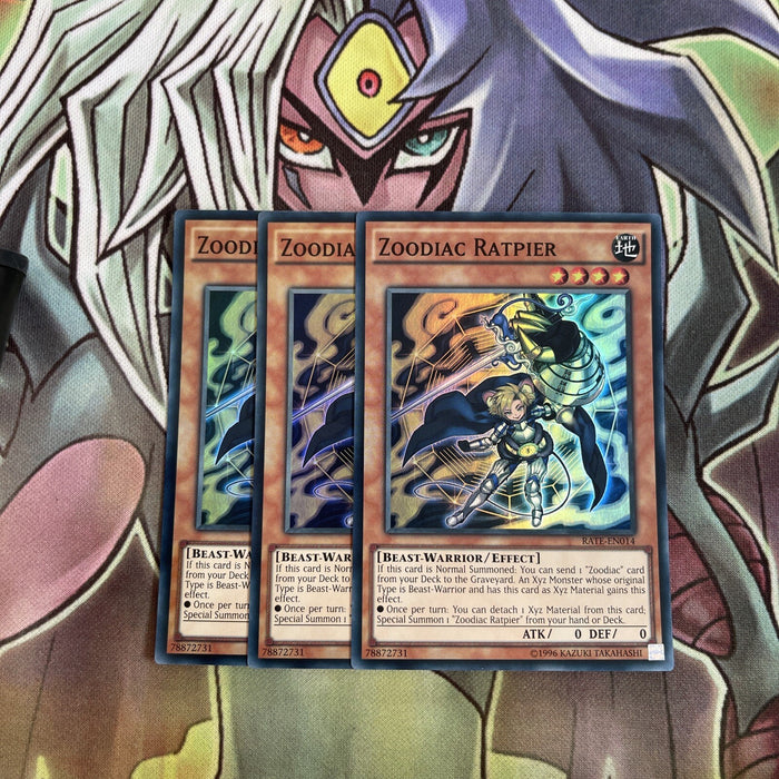 RATE-EN014 x3 Zoodiac Ratpier Super Rare Excellent Condition Yugioh