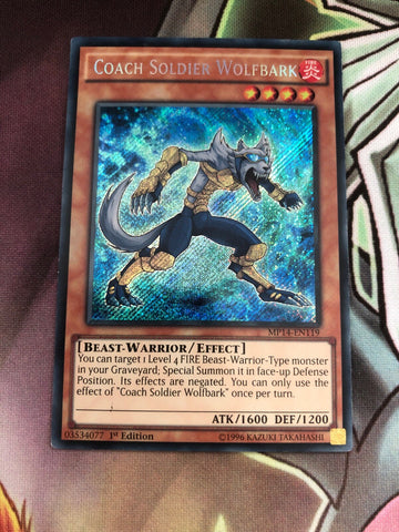 MP14-EN119 COACH SOLDIER WOLFBARK - Secret Rare - NM - 1st Edition Yugioh