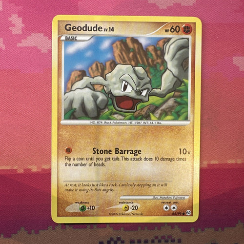 Pokemon Card Geodude Arceus Common 65/99 Near Mint