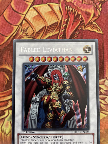HA03-EN026 Fabled Leviathan Secret Rare 1st Edition Mint YuGiOh Card (back)