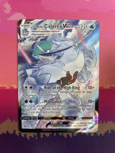 Pokemon Card Ice Rider Calyrex VMAX TG15/TG30 Trainer Gallery Near Mint