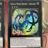 PHRA-EN098 3 x Virtual World Dragon - Longlong Super Rare 1st Edition NEW YuGiOh